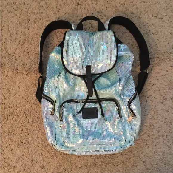 PINK Victoria's Secret Other - PINK VICTORIA’S SECRET BLUE SEQUIN BACKPACK, NEW